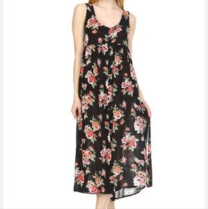 Guess floral button down maxi